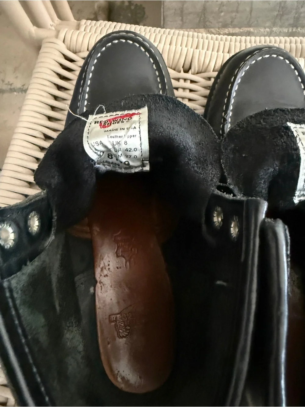 Red Wing 8849 Classic Moc Black Prairie Boots 9D